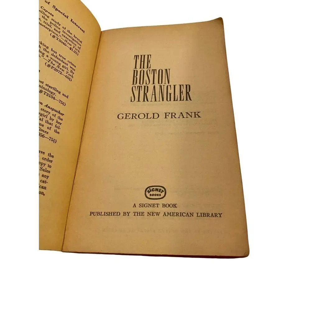 The Boston Strangler With Newspaper Clipping By Gerold Frank Paperback Book Nove